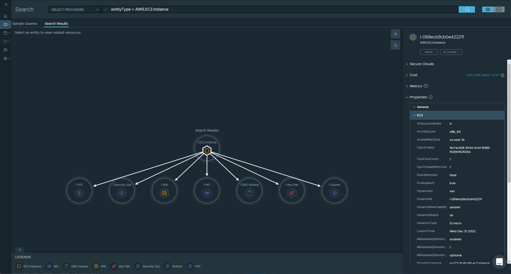 Aria Hub Explore - Searching by entityType