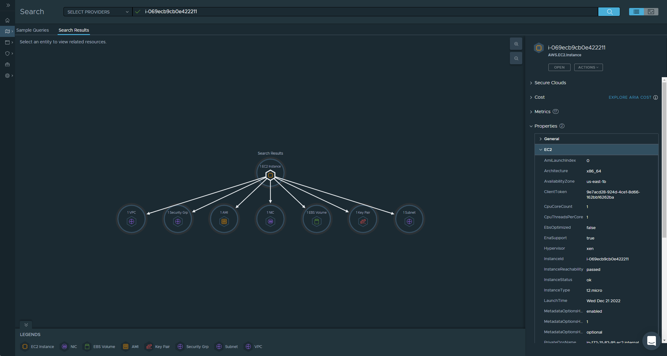 Aria Hub Explore - Searching by Instance ID