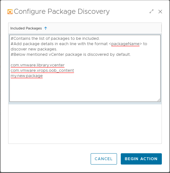 Configure Package Discovery dialog box